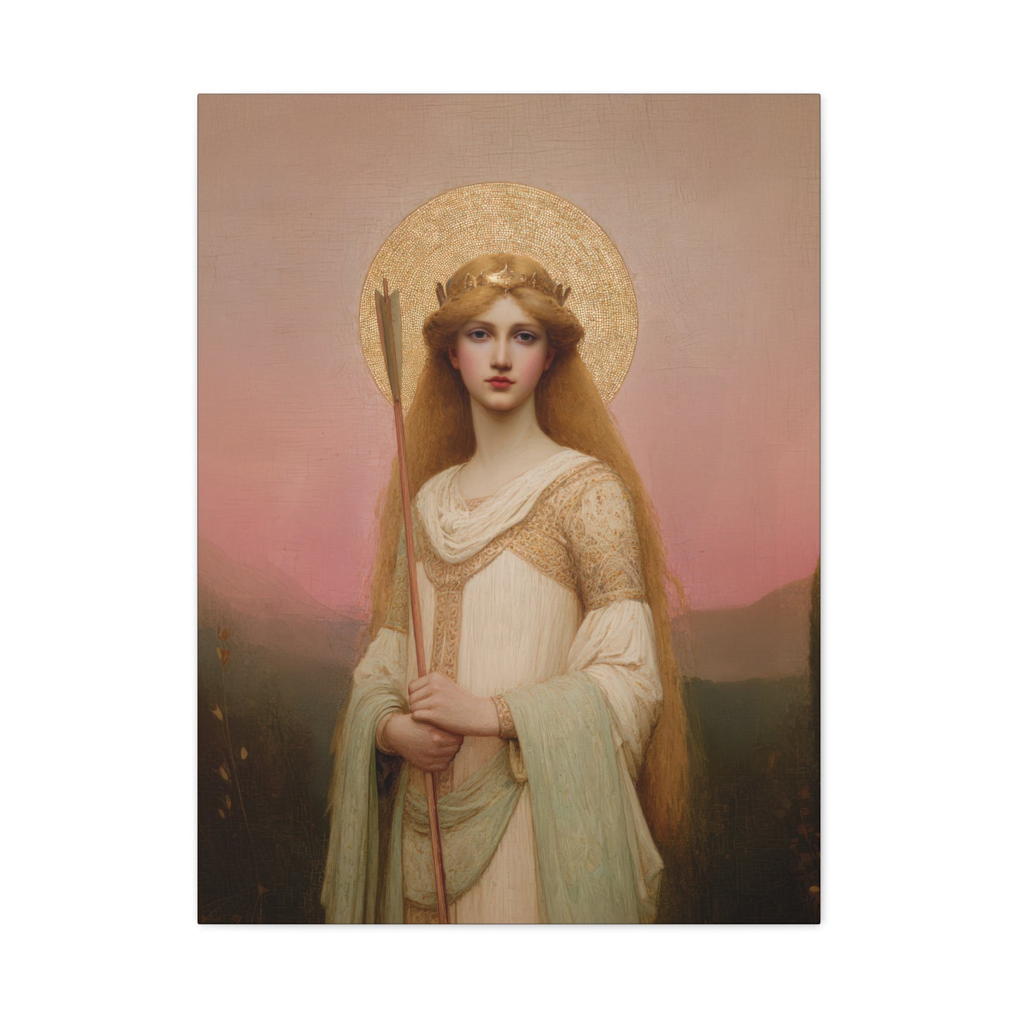 Saint Ursula -  Museum Wrapped Canvas - Sanctified Souls Print - Religious Art for your Home - Catholic Patron Saint Art