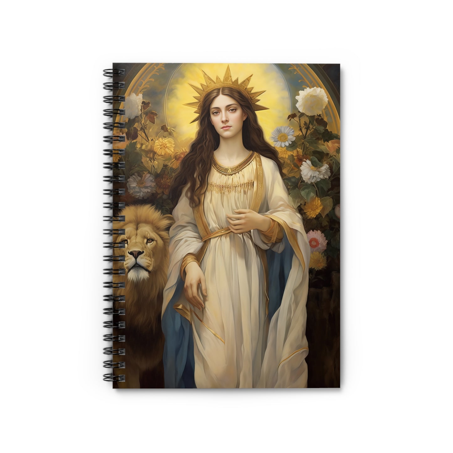 Saint Thecla Journal - Sanctified Souls Art - Religious Based Notebook - Spiral Notebook - Ruled Line
