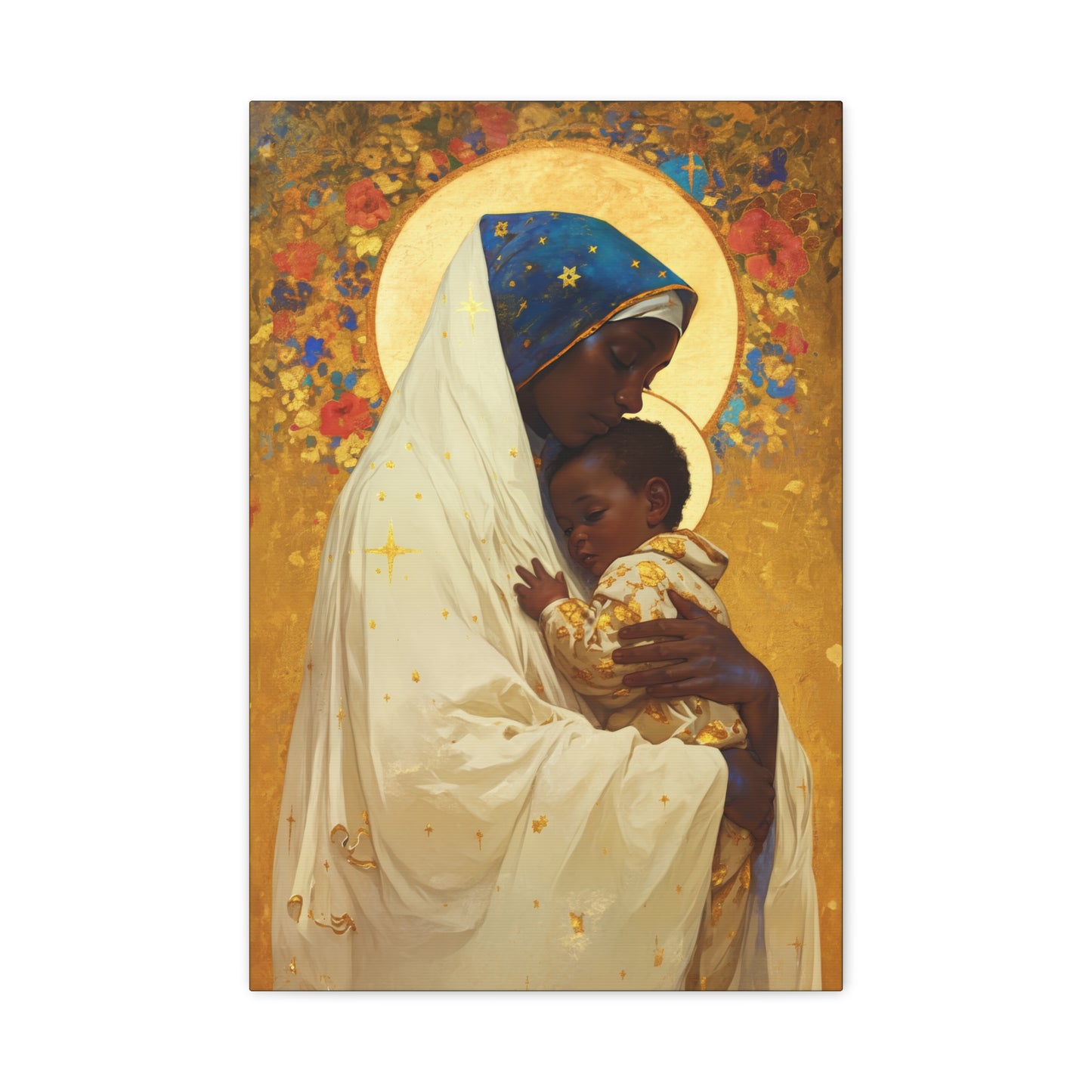 Queen of Peace and Love- Our Lady of Kibeho's Message - Museum Wrapped Canvas - Print - Religious Art for your Home - Christian print