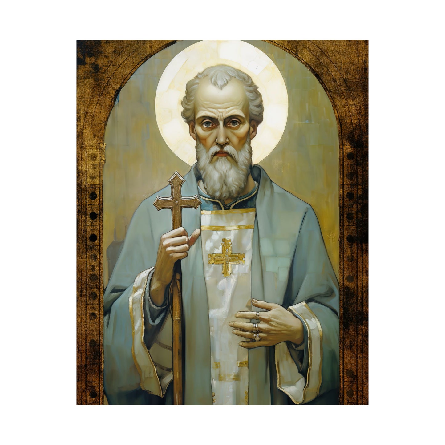 Saint Peter Chrysologus Print - Sanctified Souls Print - Multiple Sizes - Premium Matte Vertical Posters