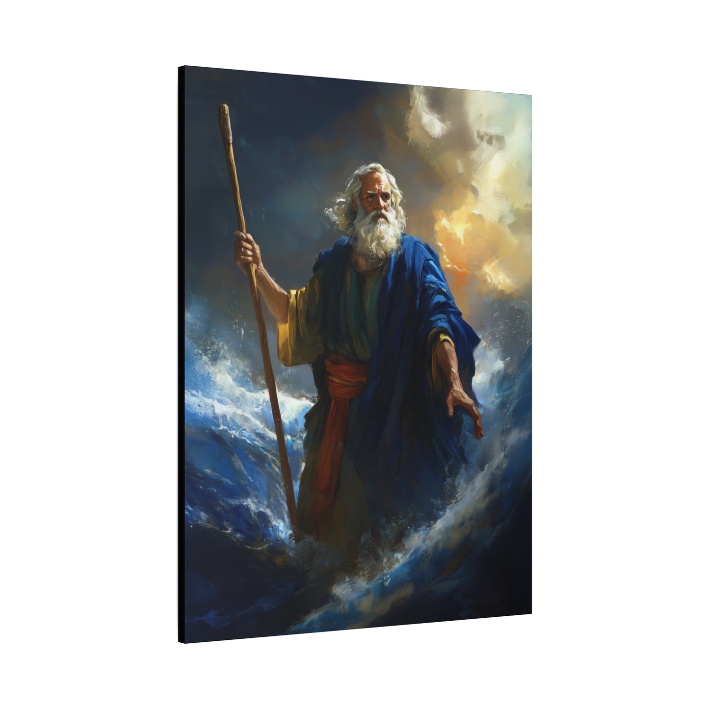Moses Before the Trembling Sea - Gallery Wrapped Canvas - Print - Religious Art for your Home - Catholic Art
