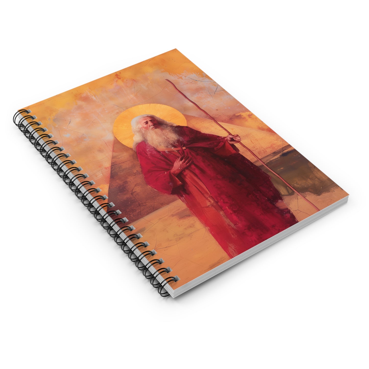 He Led Them with a Staff - Moses in Egypt - Sanctified Souls Art - Religious Based Notebook - Spiral Notebook - Prayer journal
