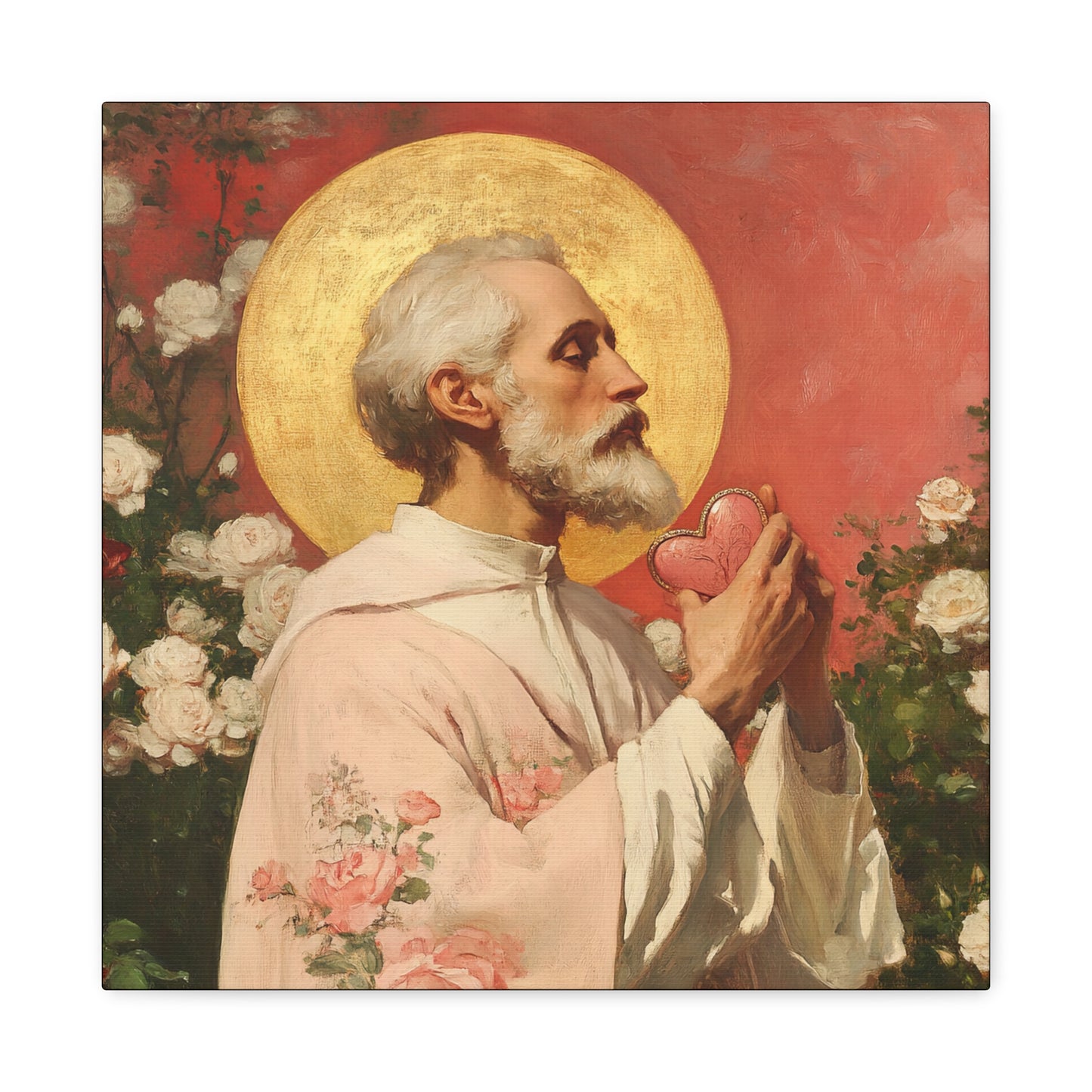 Saint Valentine - Multiple Sizes - Catholic Home art - Museum Wrapped Canvas - Sanctified Souls Print - Catholic Saint Art