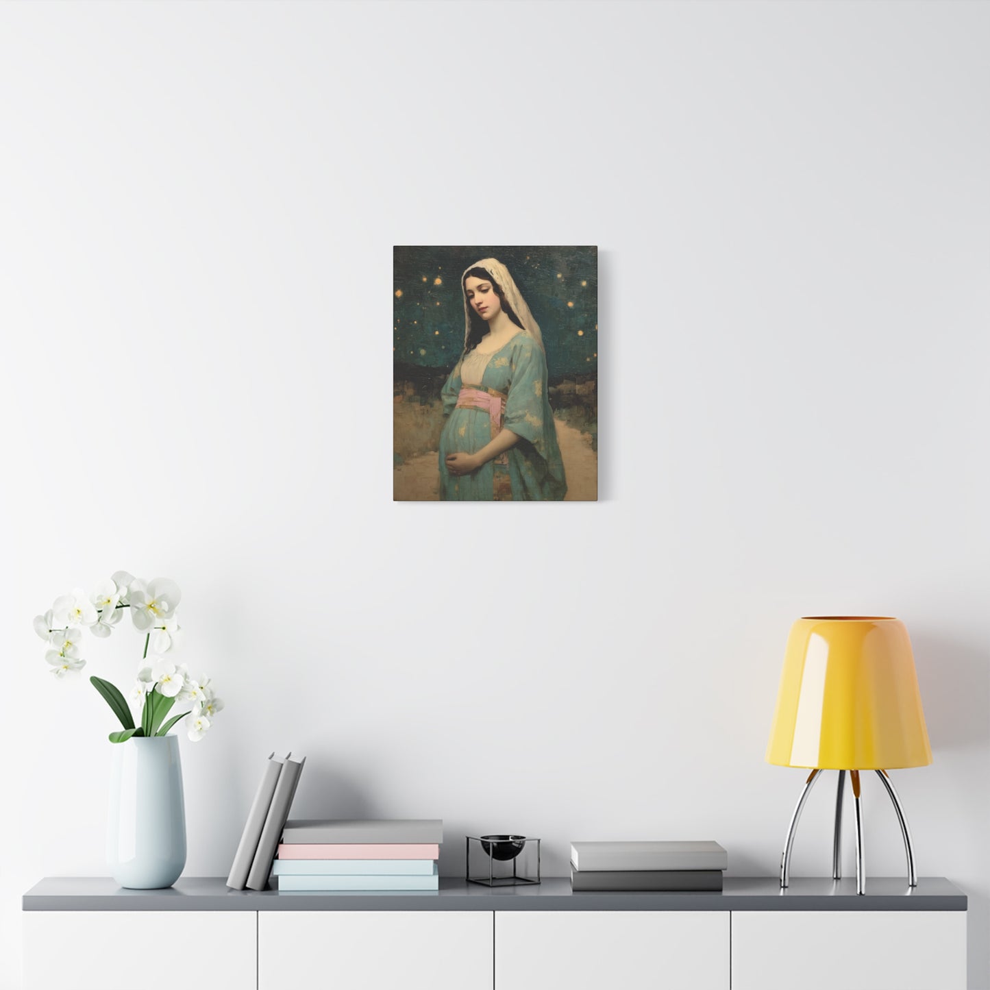 Our Lady of 'O' - Our Lady of Expectation - Mother Mary - Marian Art - Gallery Wrapped Canvas - Print - Catholic Art Print