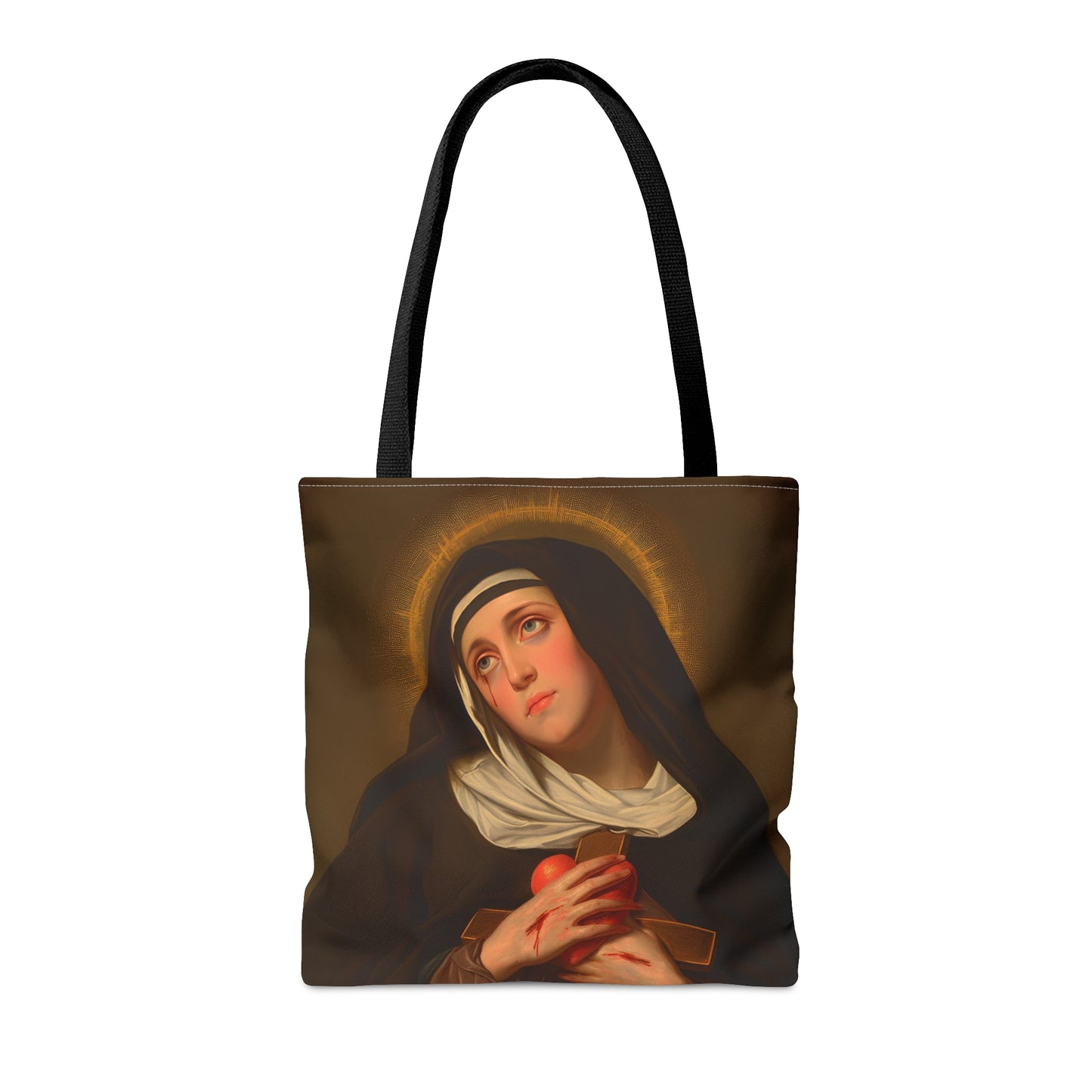 Saint Veronica Giuliani Tote Bag - Large Medium Small Faith Art Bag - Catholic Faith Purse - Religious Carry All