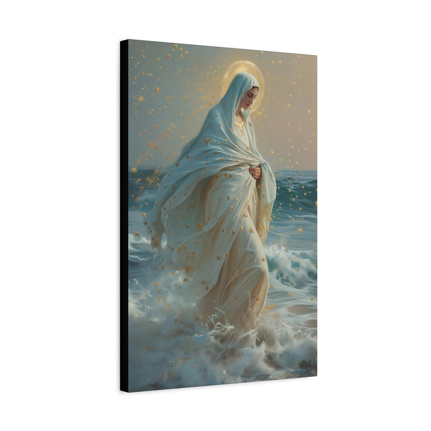 Guiding Light - Our Lady, Star of the Sea - Museum Wrapped Canvas - Sanctified Souls - Religious Art for your Home