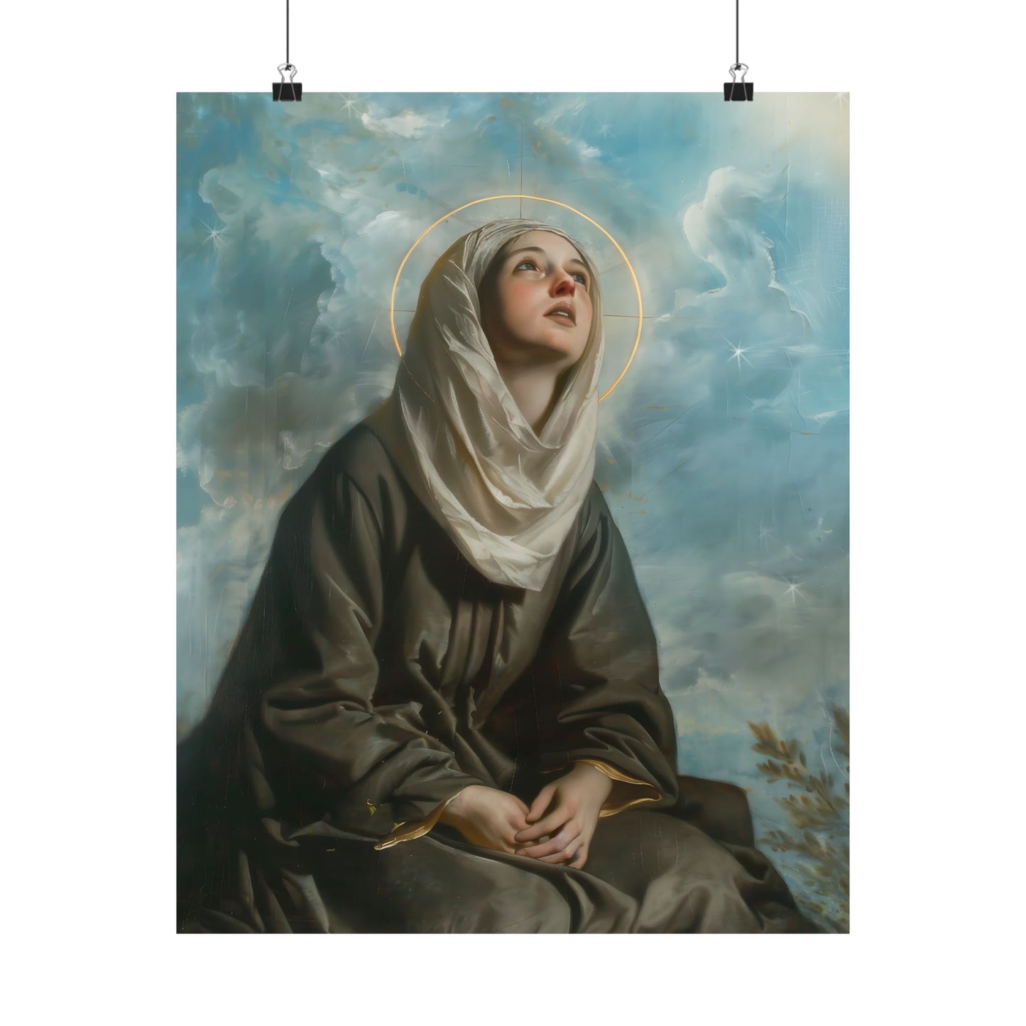 Saint Margaret of Cortona - Sanctified Souls Print - Multiple Sizes - Premium Matte Vertical Posters