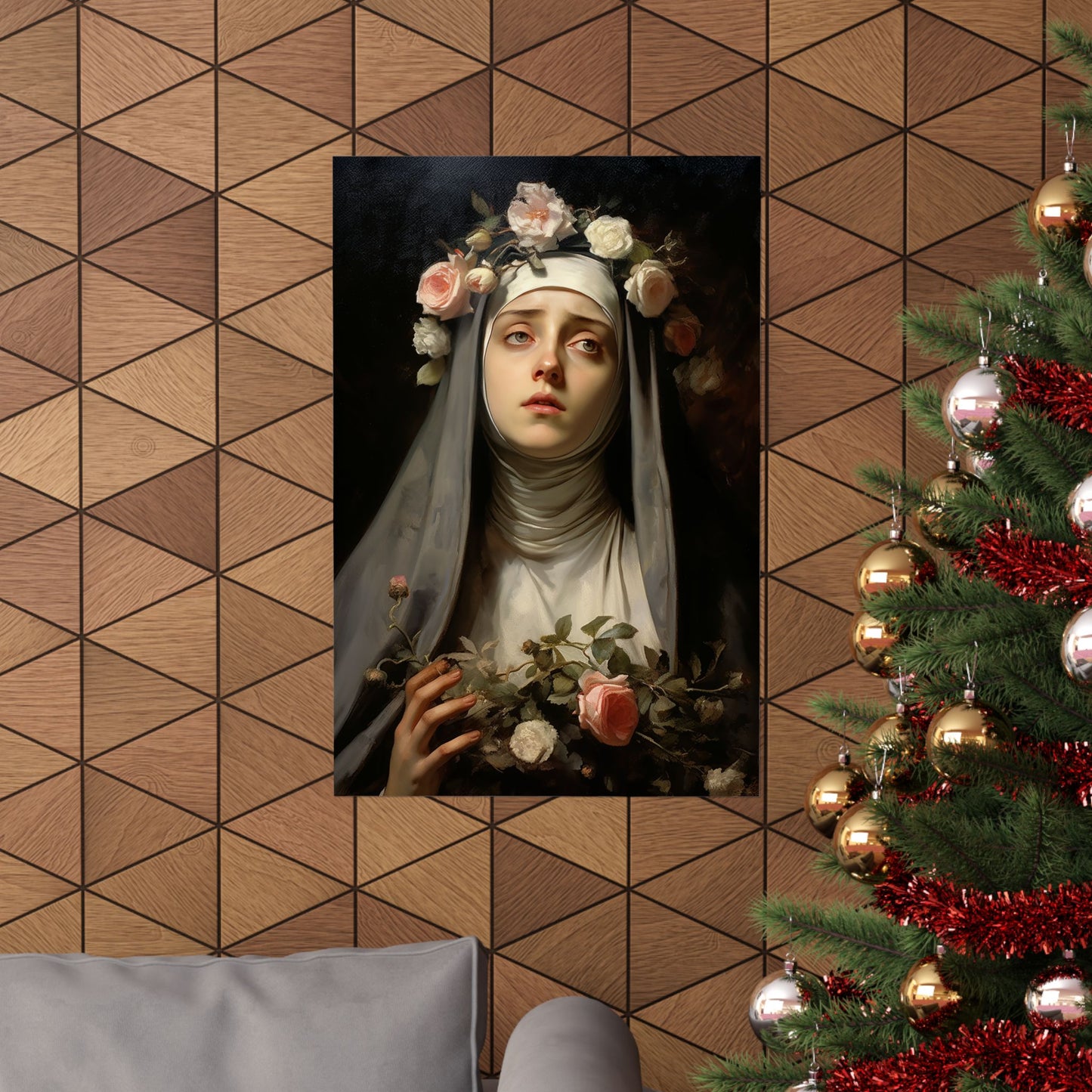 Saint Rose of Lima - Sanctified Souls Print - Multiple Sizes - Premium Matte Vertical Posters - Patron Saint of Florists