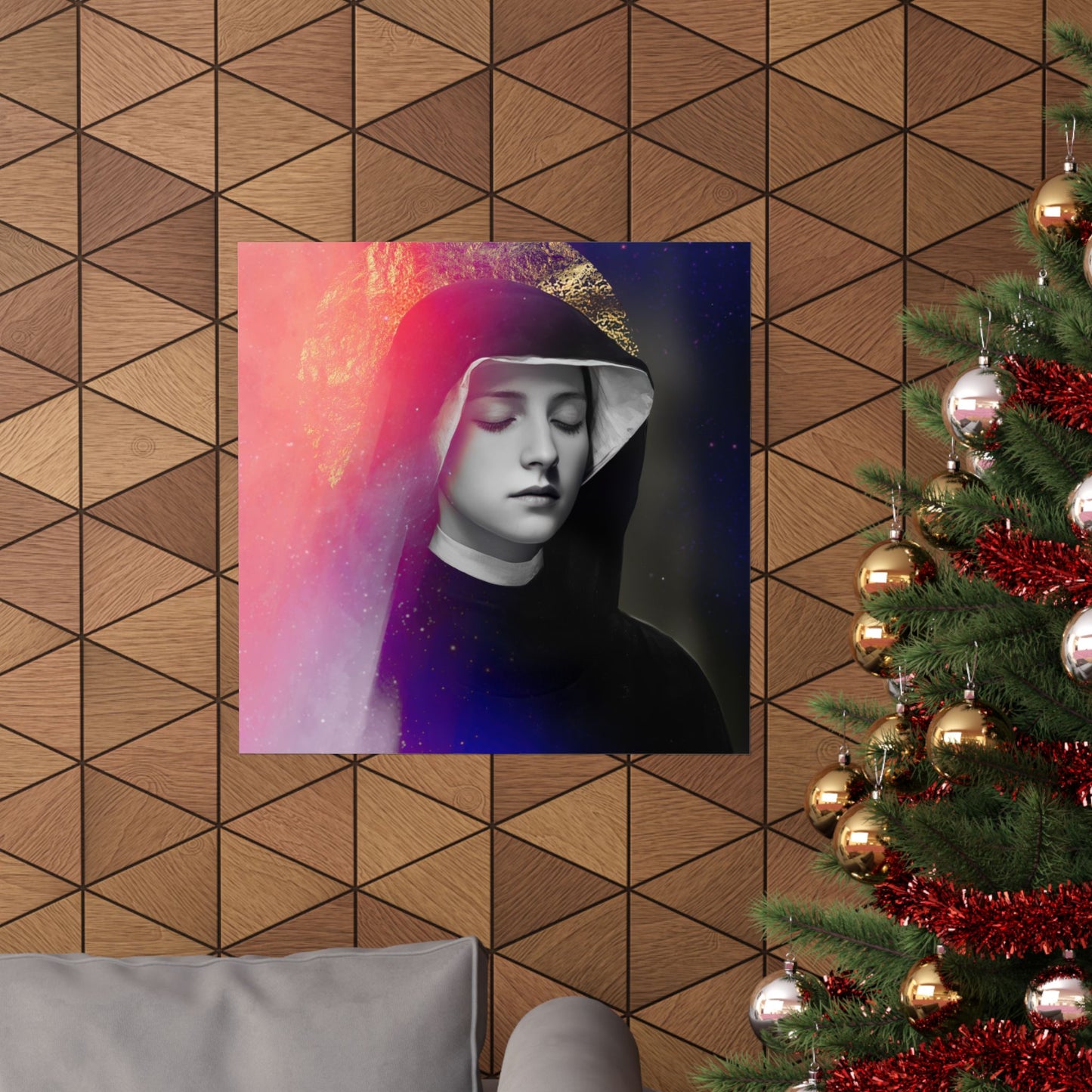 Saint Faustina Kowalska Poster Print - Sanctified Souls Print - Multiple Sizes - Premium Posters - Catholic Art for your home