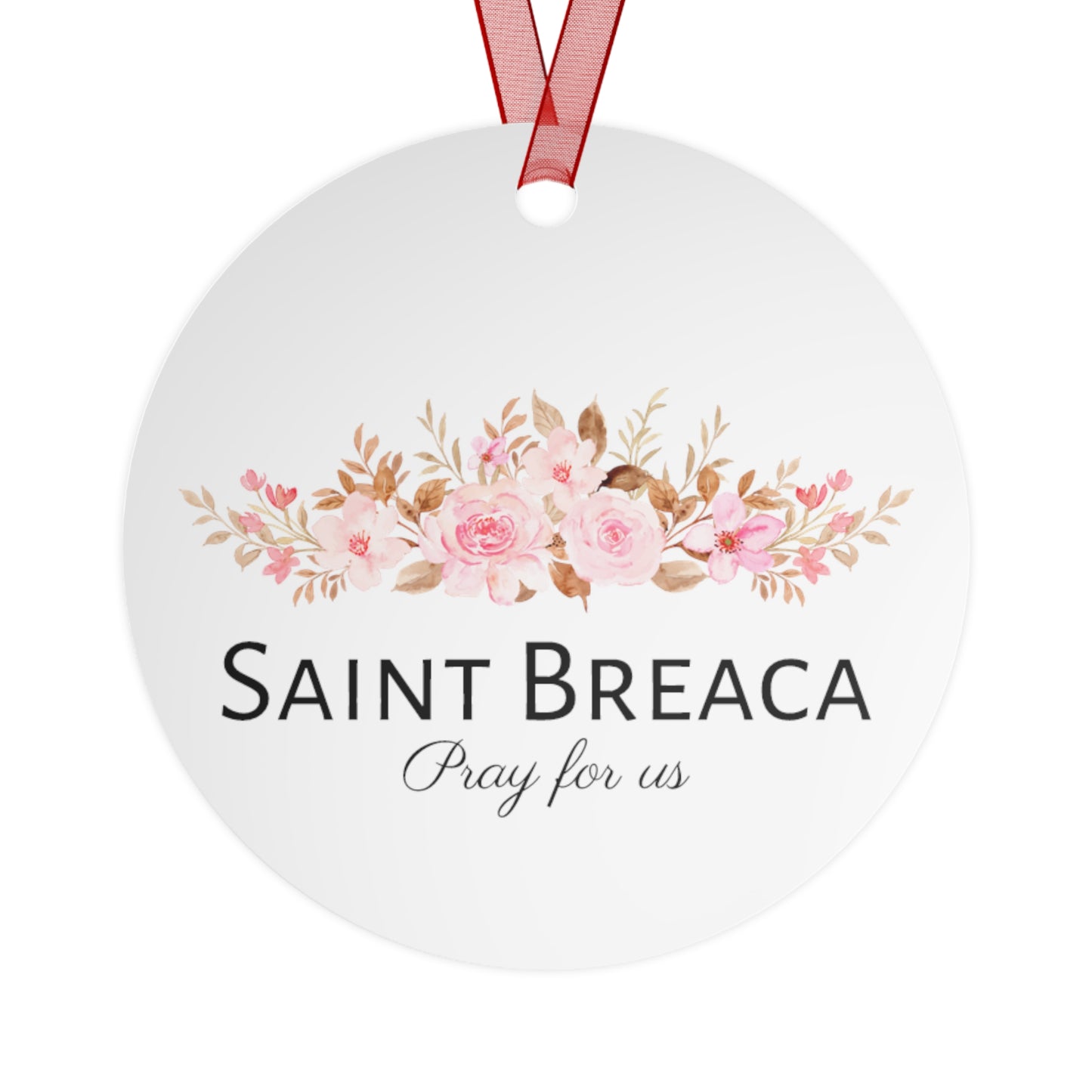 Saint Breage // Saint Breaca - Ornament - Religious Holiday Christmas Ornament and Keepsake - Double sided