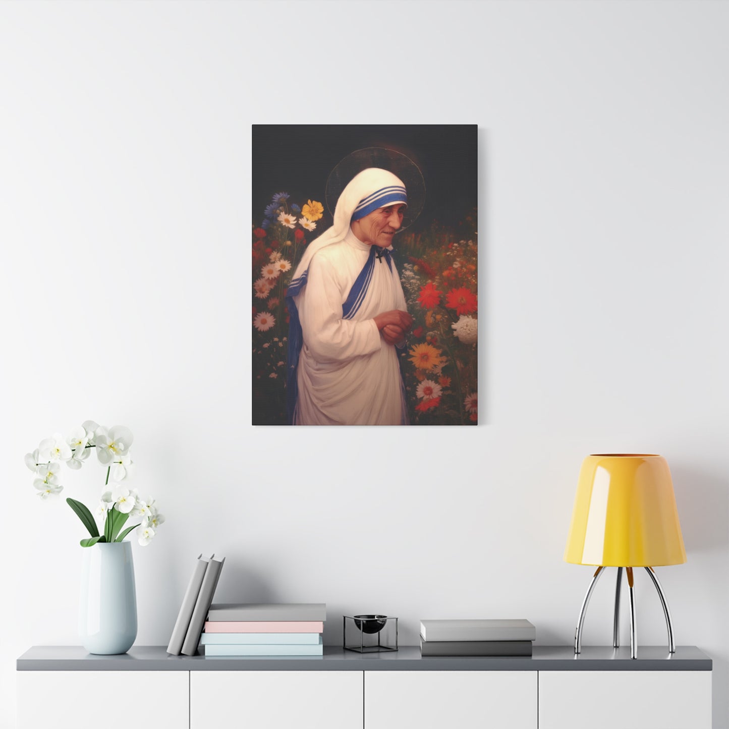 Saint Teresa of Calcutta -  Museum Wrapped Canvas - Sanctified Souls Print - Religious Art for your Home - Catholic Patron Saint Art