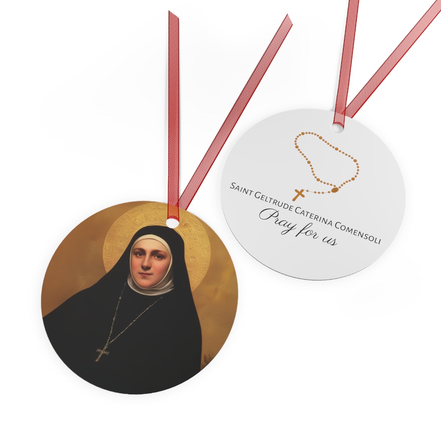 Saint Geltrude Caterina Comensoli - Metal Ornament - Religious Holiday Christmas Ornament and Keepsake