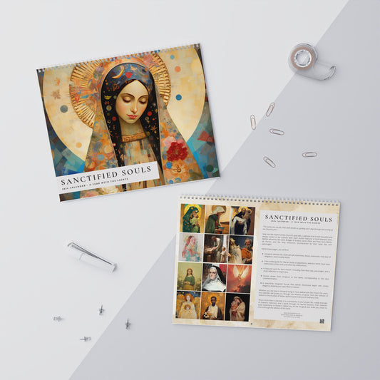 Catholic Liturgical Calendar 2026 - Saints, Solemnities & Marian Feast Days - Sanctified Souls - Christmas Gift - Gift for Catholics