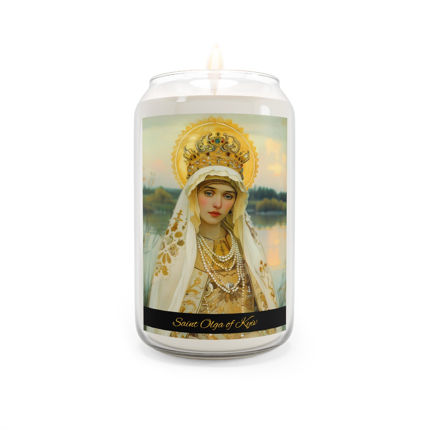 Saint Olga of Kyiv - Scented Prayer Candle, 13.75oz -  Candle - Catholic Art - prayer room Scented Candle