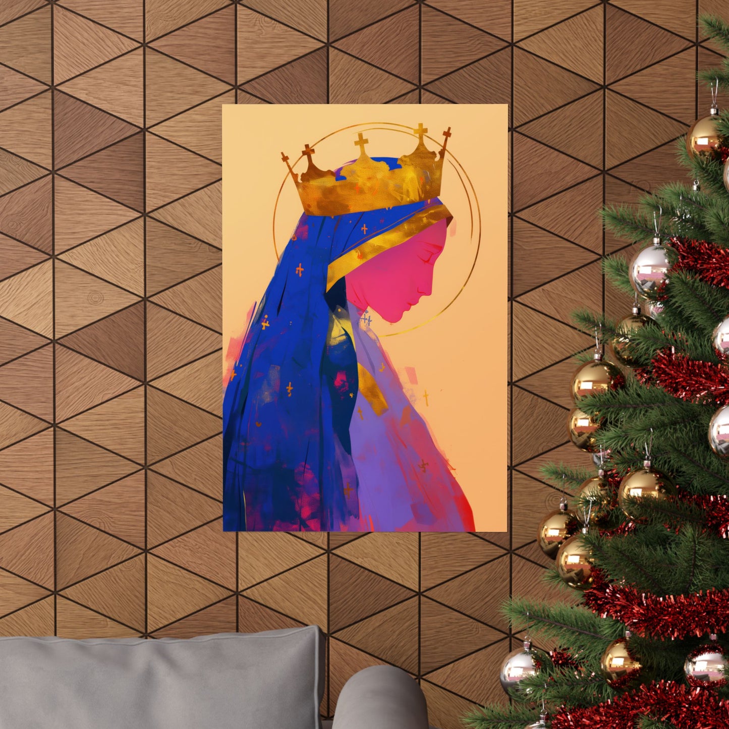 Mother Mary -  Source of Eternal Grace Poster Print - Sanctified Souls Print - Multiple Sizes - Premium Posters - Catholic Art