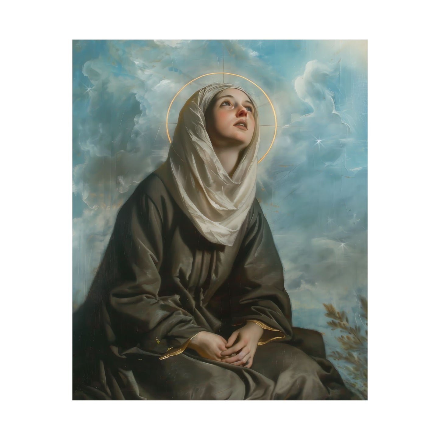 Saint Margaret of Cortona - Sanctified Souls Print - Multiple Sizes - Premium Matte Vertical Posters