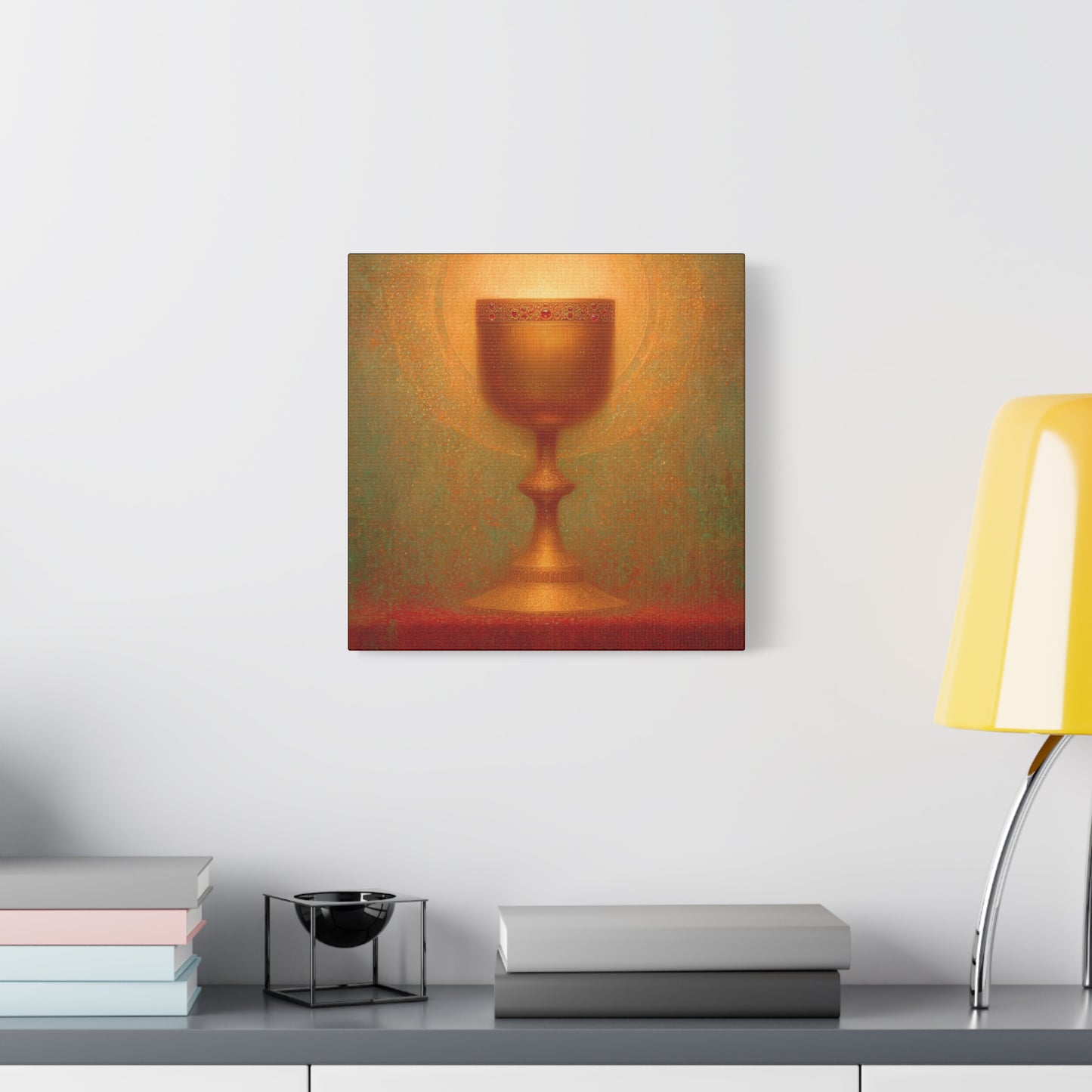 Chalice of the Lamb, Light of the World - The Holy Grail - Gallery Wrapped Canvas - Print - Religious Art for your Home - Catholic Art