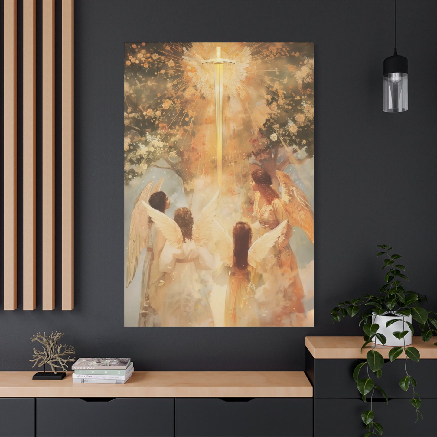 The Watchers of the First Dawn - Guardians of Eden - Gallery Wrapped Canvas - Print - Religious Art for your Home - Catholic Art