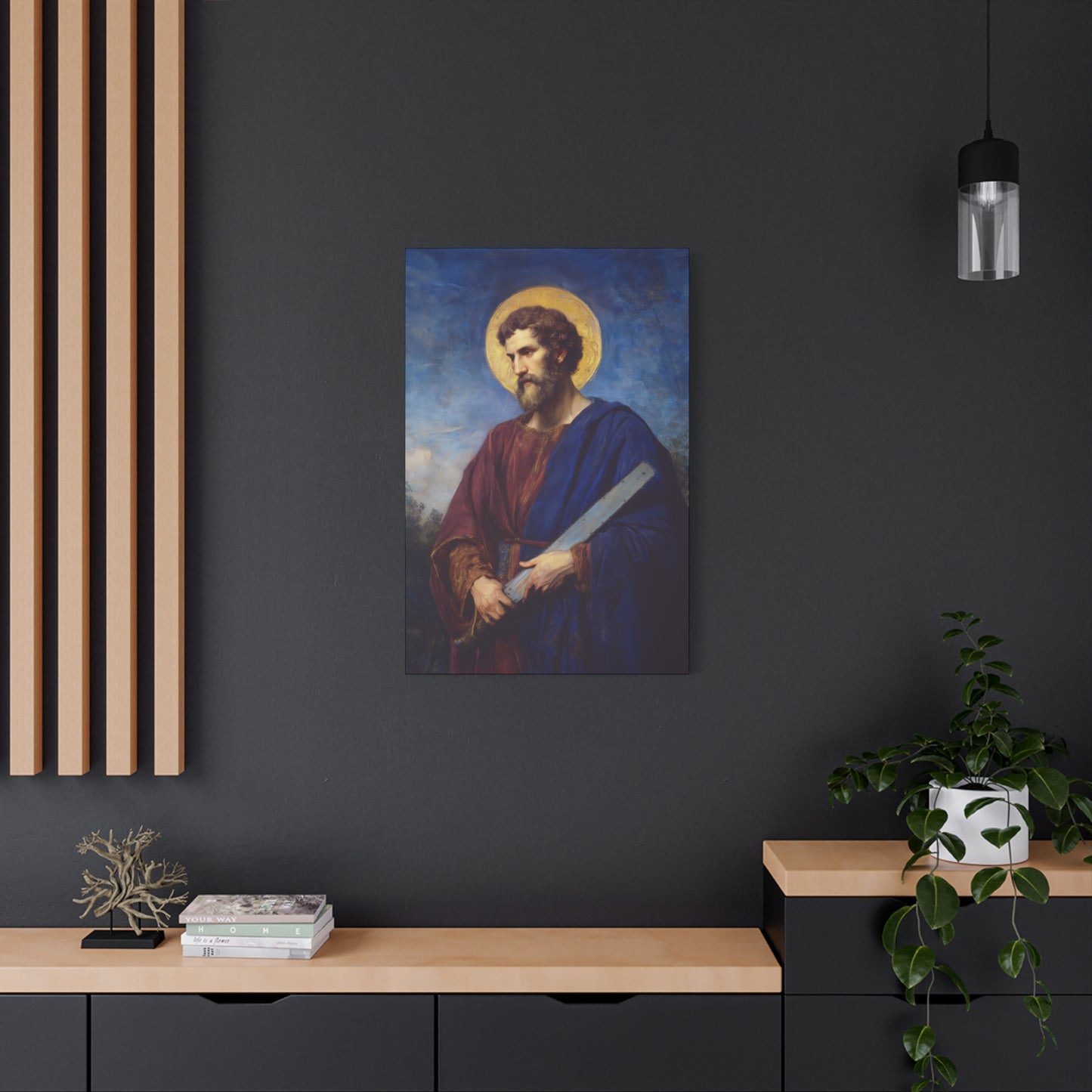 Saint Simon the Apostle  - Gallery Wrapped Canvas - Print - Religious Art for your Home - Catholic Art