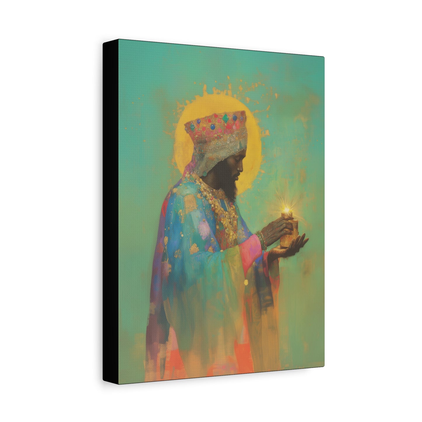 Balthazar and the Gift of Foretold Sorrow - 3 Wise Men - Gallery Wrapped Canvas - Print - Religious Art for your Home - Catholic