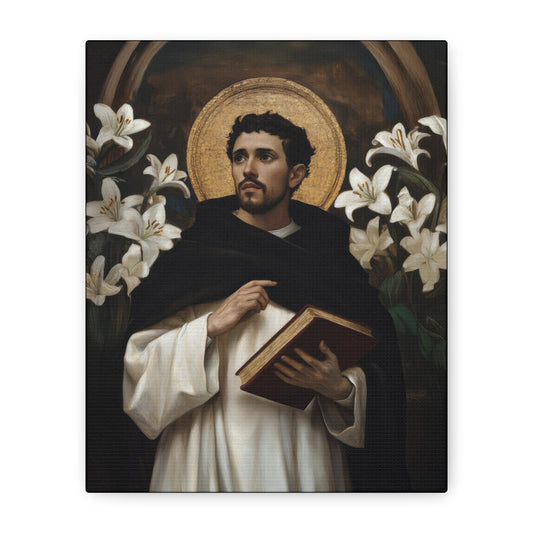 Saint Dominic -  Museum Wrapped Canvas - Sanctified Souls Print - Religious Art for your Home - Catholic Patron Saint Art