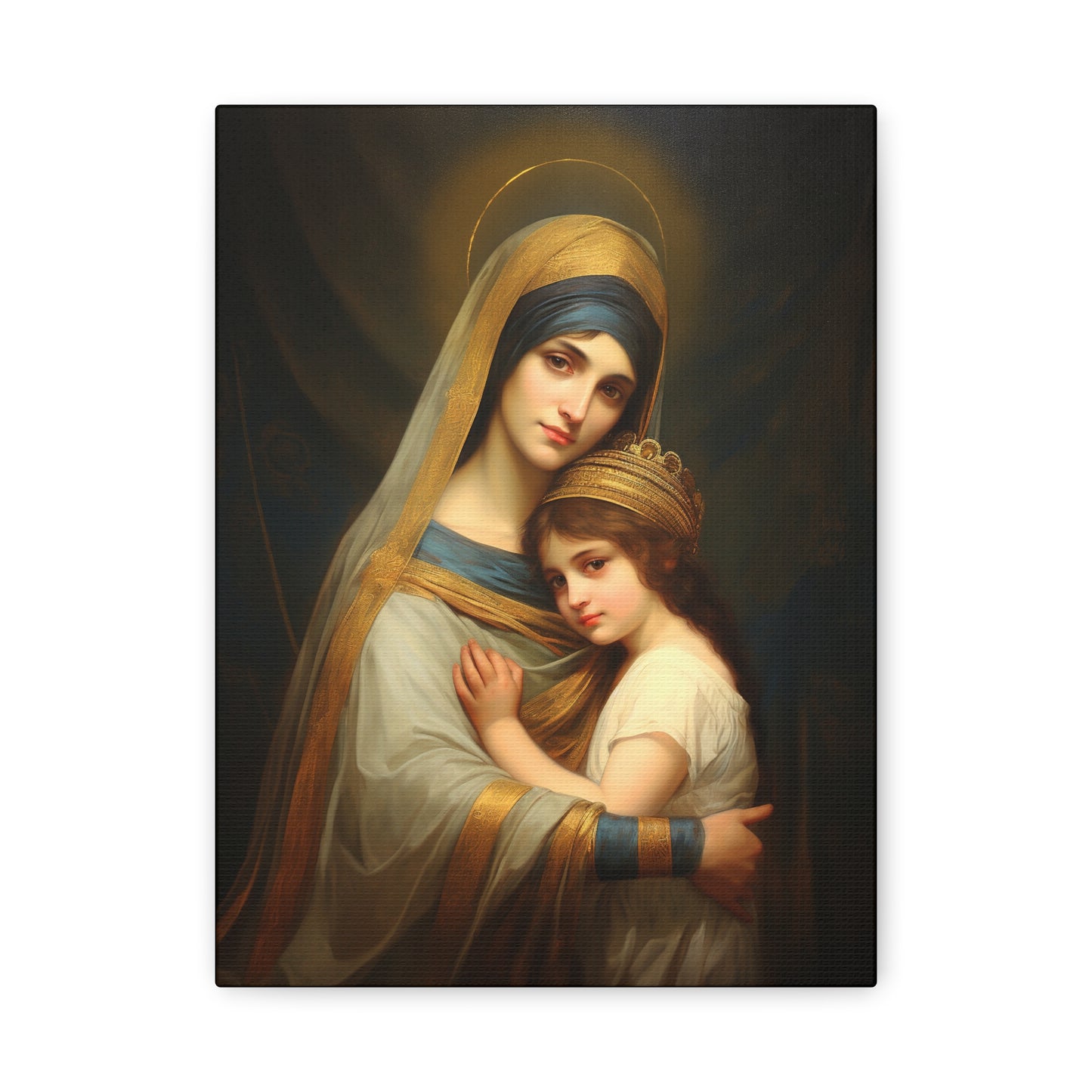 Saint Anne mother of Mary the Blessed Virgin - Museum Wrapped Canvas - Sanctified Souls Print - Religious Art for your Home