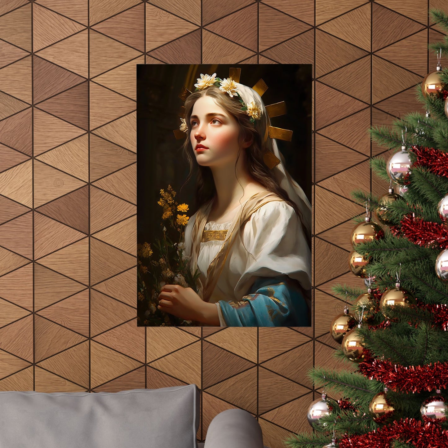 Saint Zita of Lucca - Sanctified Souls Print - Multiple Sizes - Premium Matte Vertical Posters