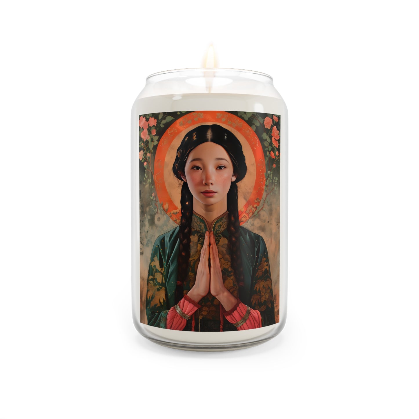 Saint Anna Wang Candle - Scented Prayer Candle, 13.75oz - Tall Size - Religious Candle - Catholic Art - Religious Gift