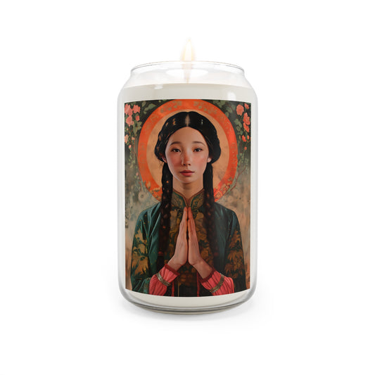 Saint Anna Wang Candle - Scented Prayer Candle, 13.75oz - Tall Size - Religious Candle - Catholic Art - Religious Gift