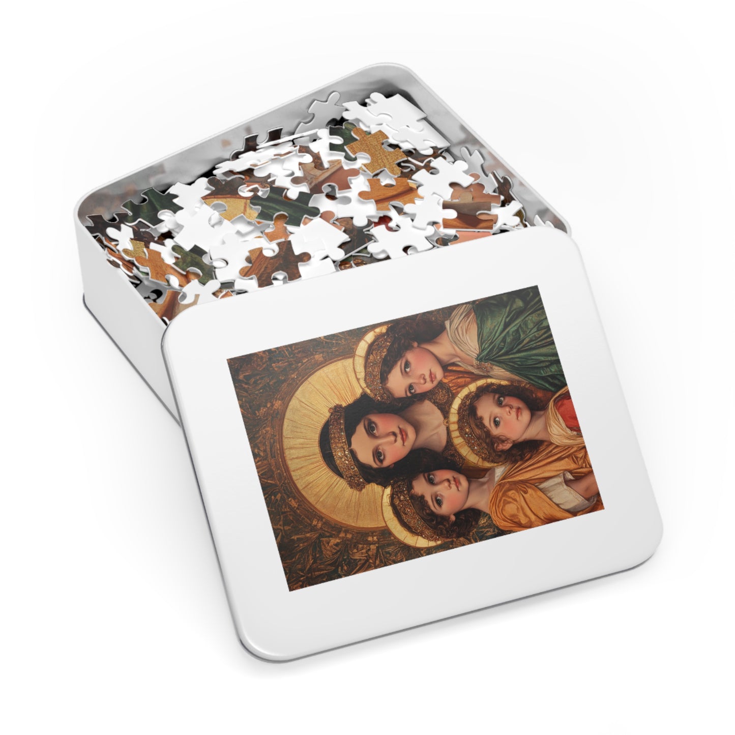 Saints Sophia, Faith, Hope and Charity  - Puzzle and Keepsake Tin - Religious (30, 110, 252, 500,1000) - Religious Puzzle - Gifts Catholic