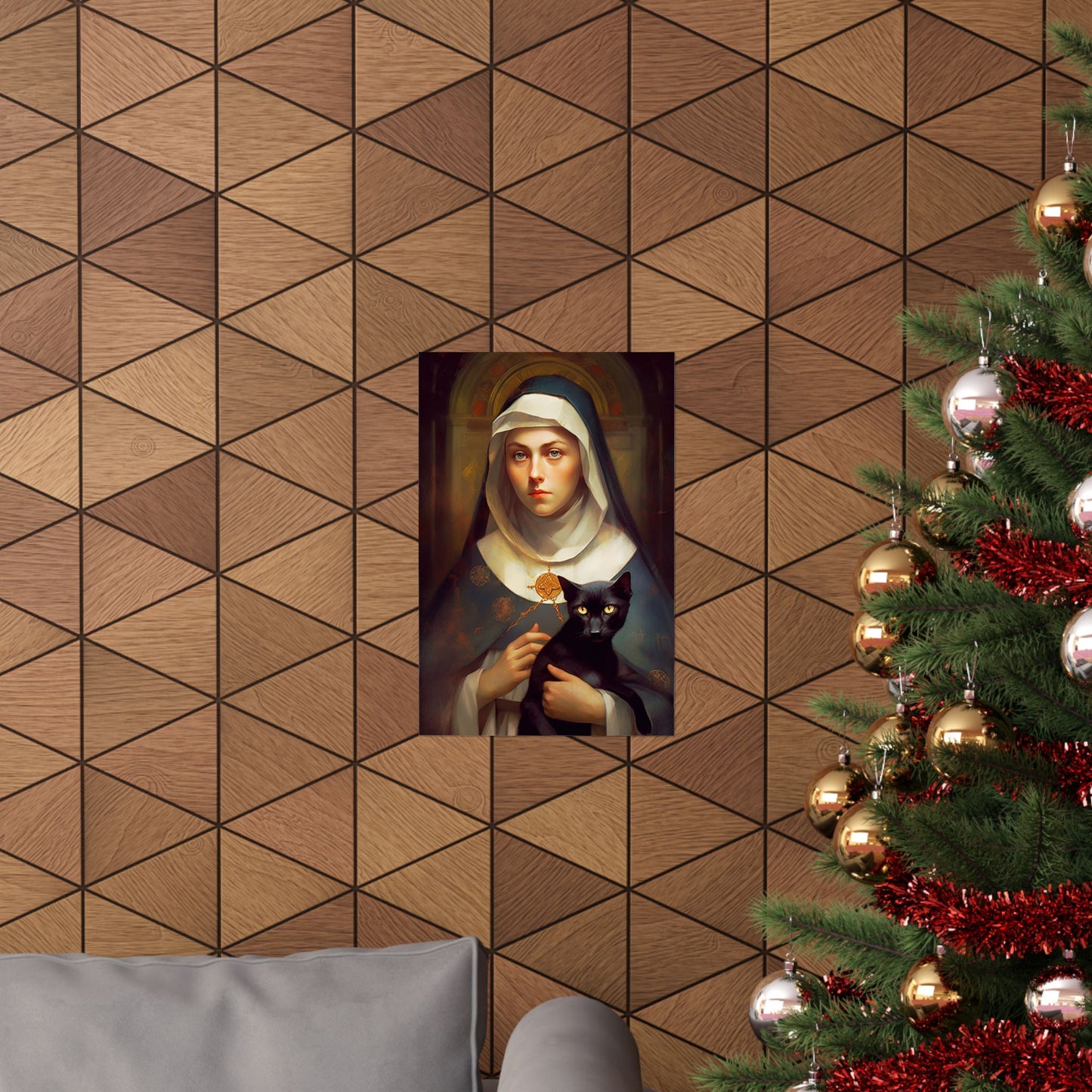 Saint Gertrude - Sanctified Souls Print - Multiple Sizes - Premium Matte Vertical Posters
