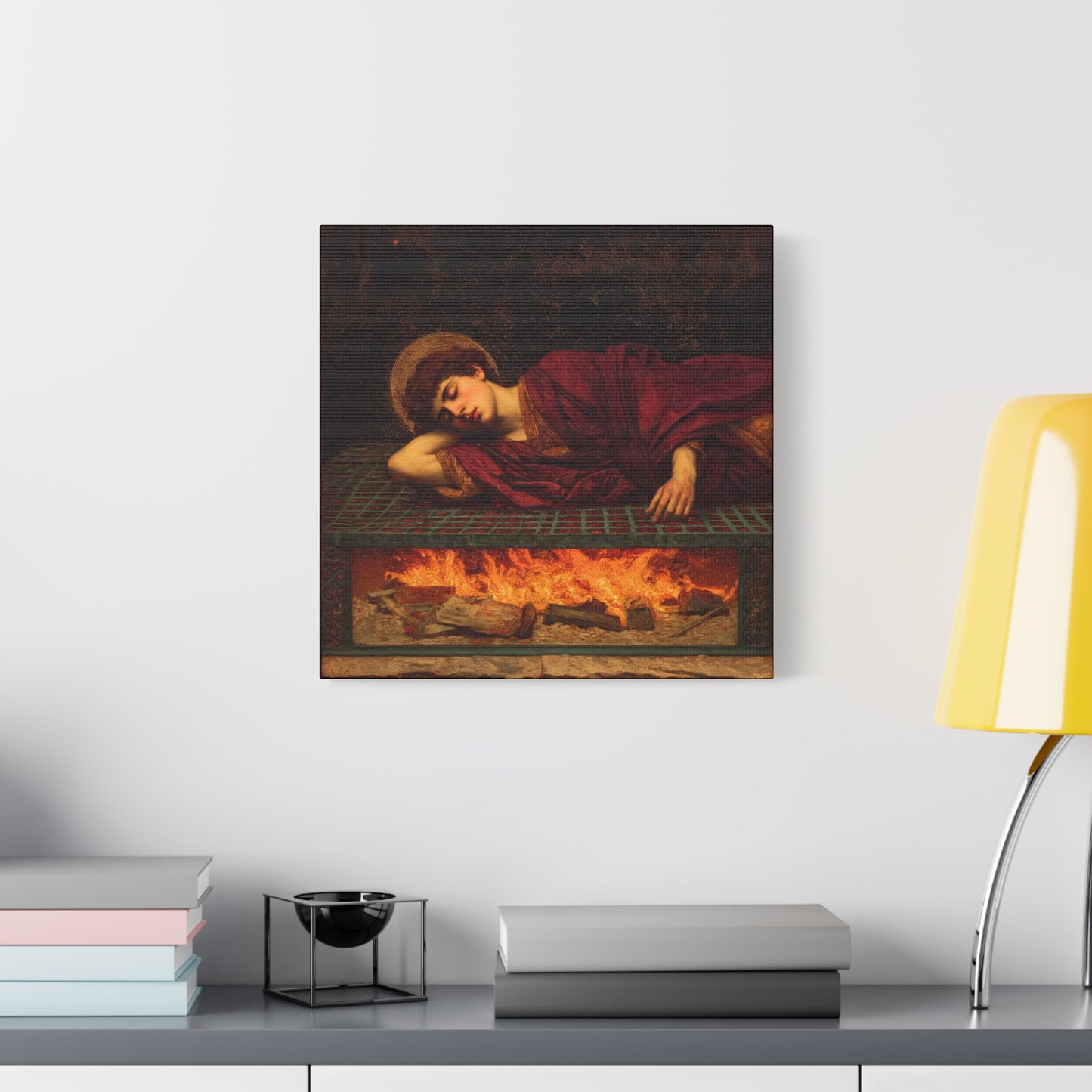 Saint Lawrence -  Museum Wrapped Canvas - Sanctified Souls Print - Religious Art for your Home - Catholic Patron Saint Art