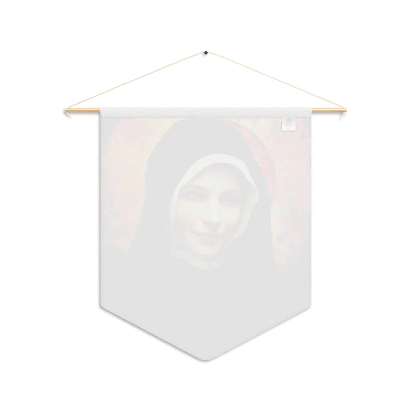 Saint Maria Faustina Kowalska Wall Banner / Wall Hanging / Pennant - Religious Art - Prayer room - Catholic Art - Large Print - 18" x 21"
