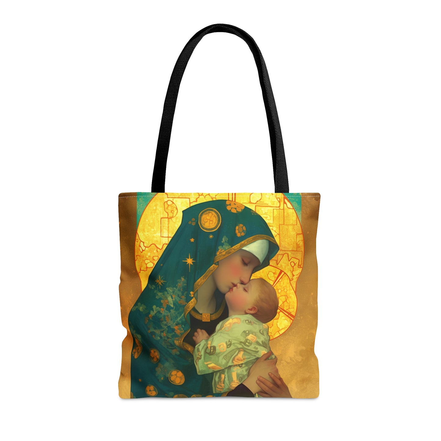 Peaceful Refuge - Mary and the Christ Child Tote Bag - Large Medium Small Faith Art Bag - Catholic Faith Purse - Religious - Bible Bag
