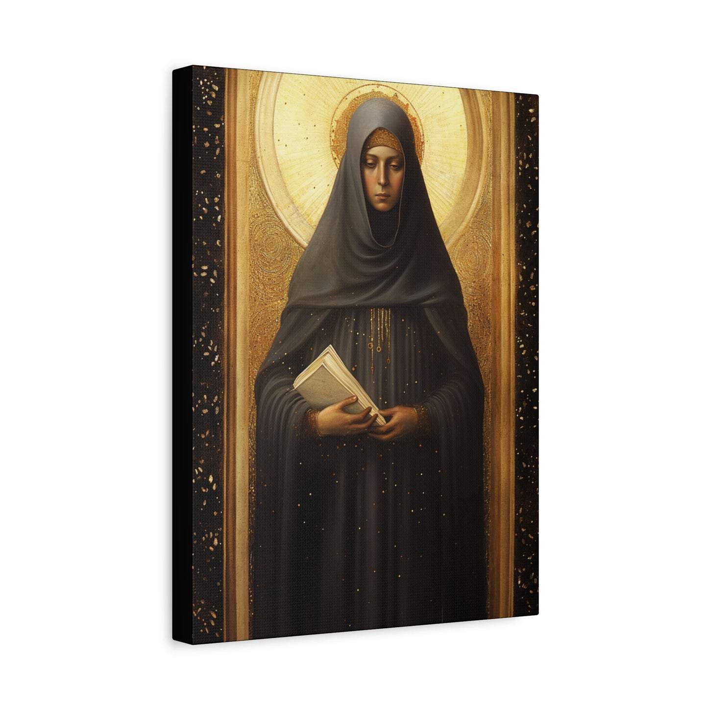 Saint Monica of Hippo - Museum Wrapped Canvas - Sanctified Souls Print - Religious Art for your Home