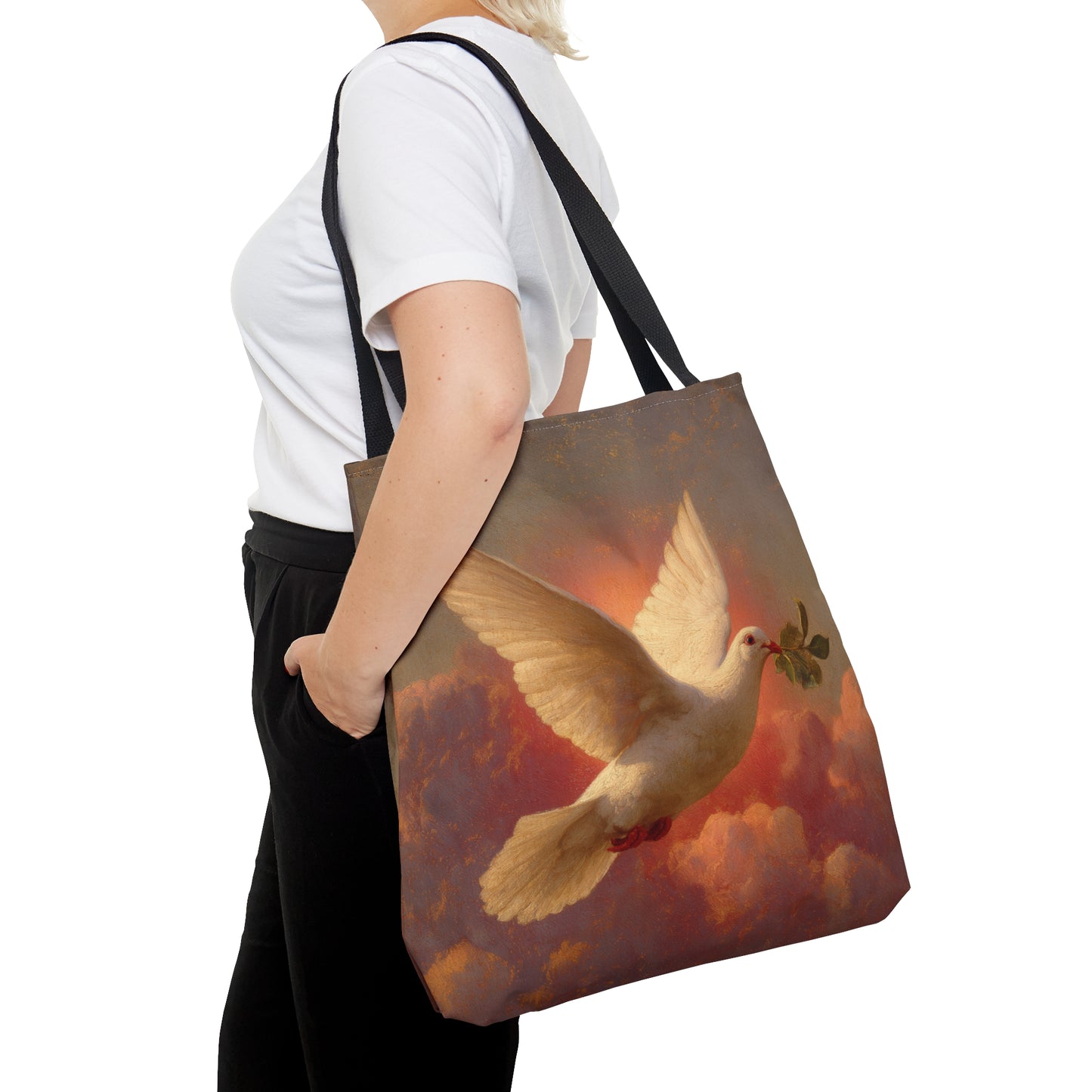 The Spirit Who Restored the Horizon - Holy Spirit - The Dove Tote Bag - Large Medium Small Faith Art Bag - Catholic Faith Purse