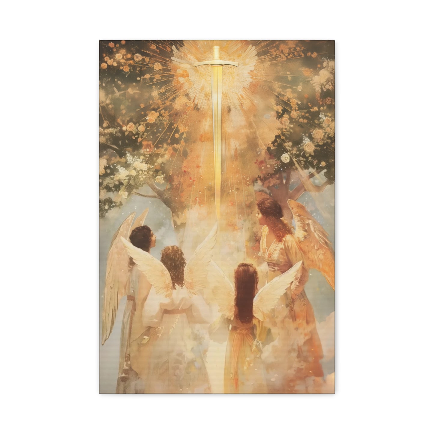 The Watchers of the First Dawn - Guardians of Eden - Gallery Wrapped Canvas - Print - Religious Art for your Home - Catholic Art