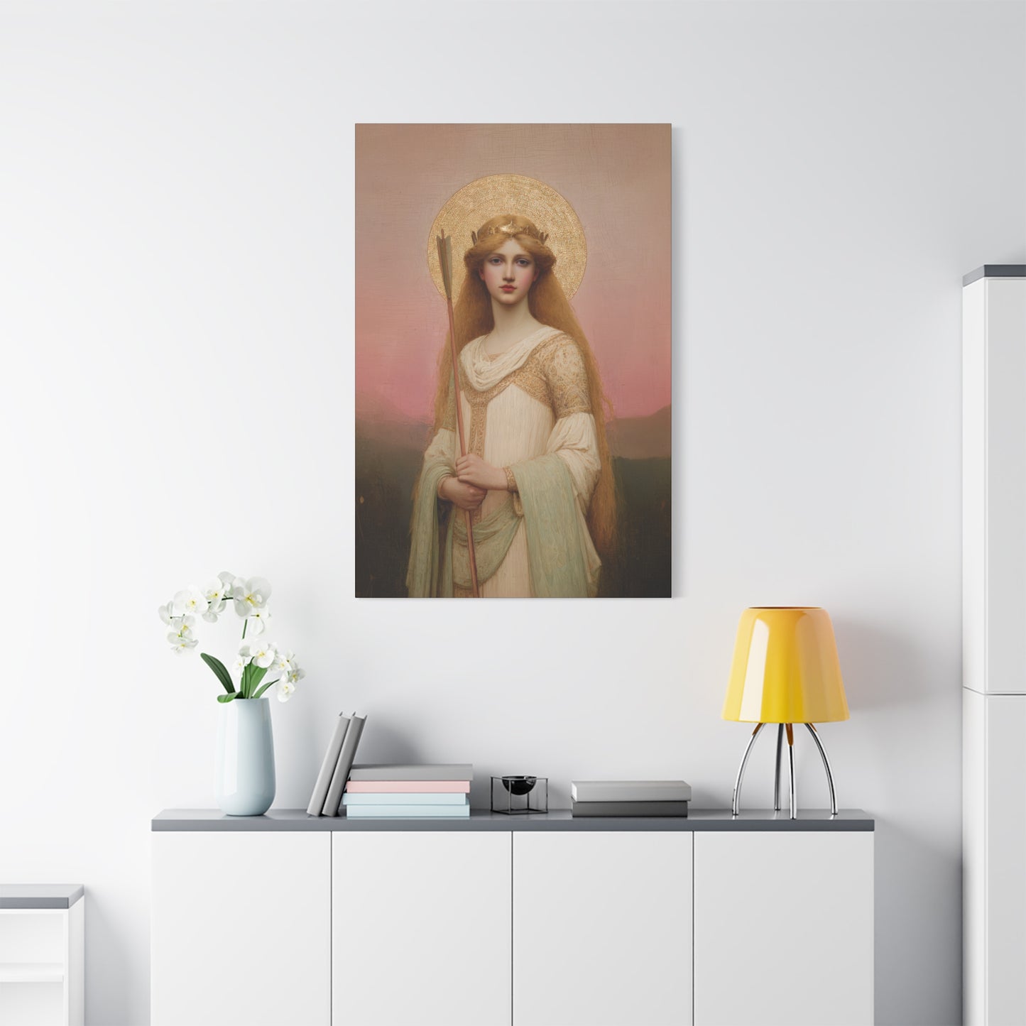 Saint Ursula -  Museum Wrapped Canvas - Sanctified Souls Print - Religious Art for your Home - Catholic Patron Saint Art