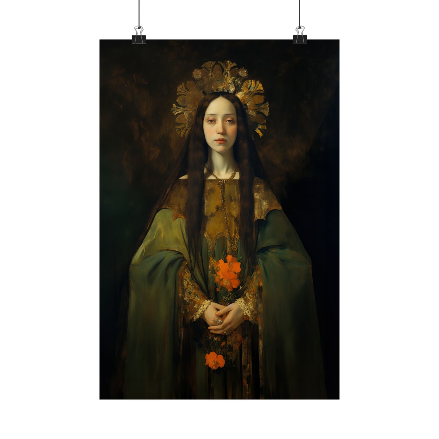Saint Elizabeth of Portugal - Sanctified Souls Print - Multiple Sizes - Premium Matte Vertical Posters