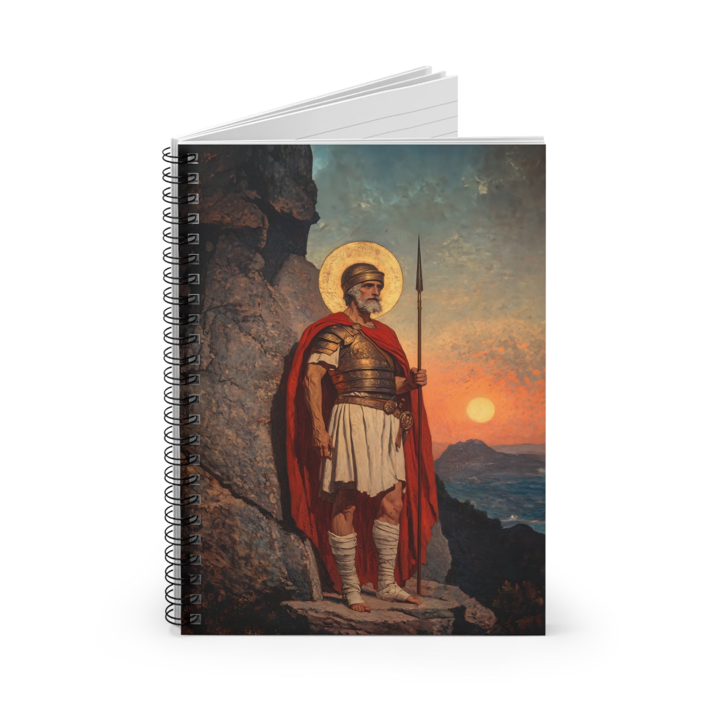 Saint Andrew the Tribune - Sanctified Souls Art - Religious - Spiral Notebook - Ruled - Catholic - Devotional Journal - Journal Diary