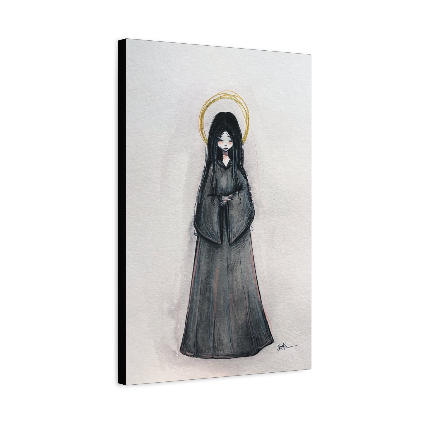 Blessed Mary Magdalen Kiota Hand-Drawn Catholic Canvas Print | Martyrs of Japan Sacred Art | Sanctified Solocosmo Religious Artwork