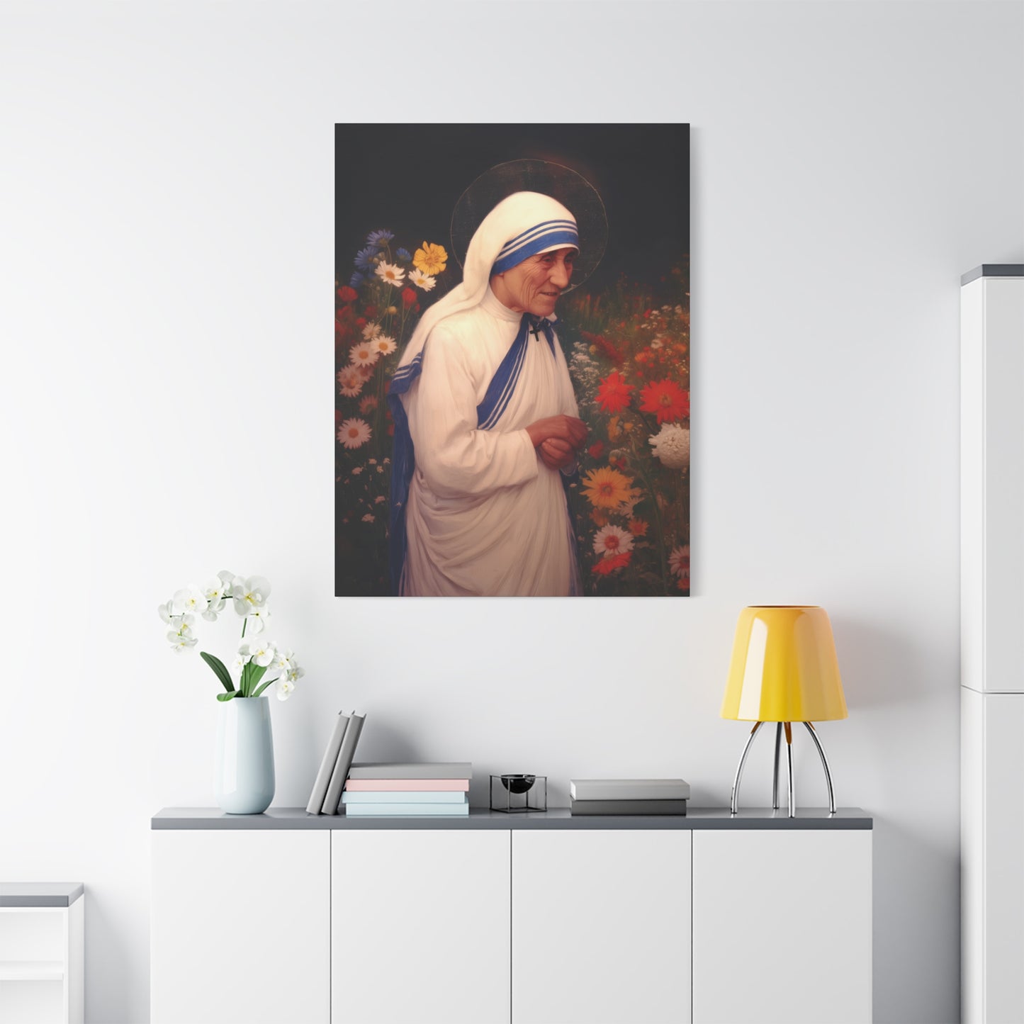 Saint Teresa of Calcutta -  Museum Wrapped Canvas - Sanctified Souls Print - Religious Art for your Home - Catholic Patron Saint Art