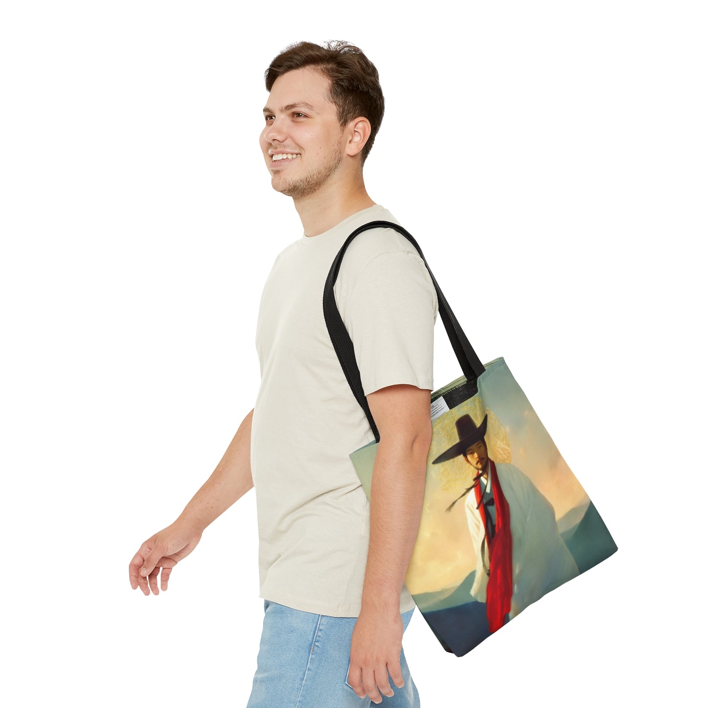 Saint Andrew Kim Taegon - Tote Bag - Large Medium Small Faith Art Bag - Bible Study Faith Purse - Double Sided Prayer Tote - Catholic Saint