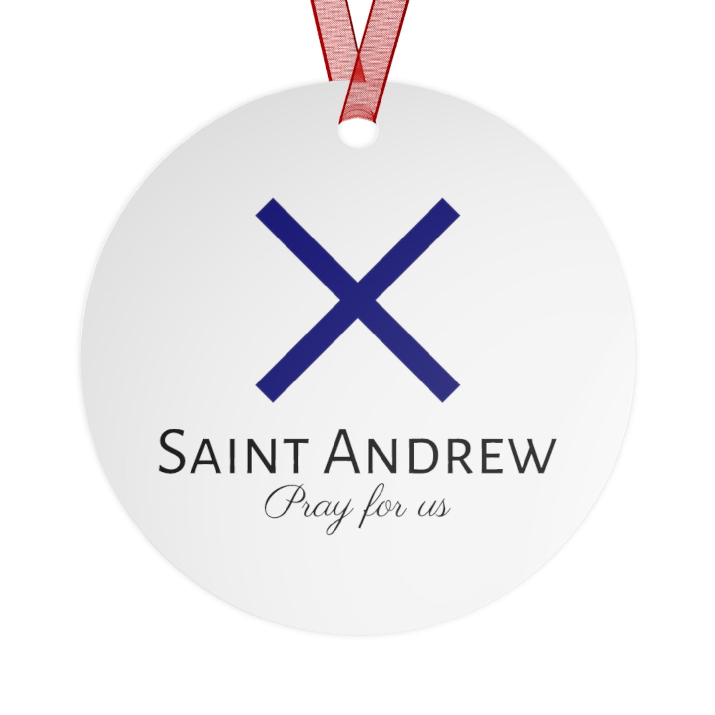 Saint Andrew the Apostle Metal Ornament - Religious Holiday Christmas Keepsake - Religious Catholic Tree Ornament - Christmas Gift