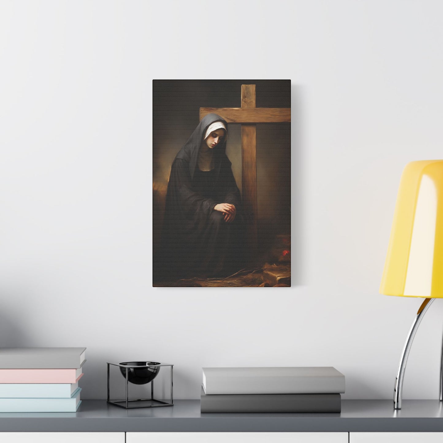 Saint Clare of Montefalco Canvas Print - Multiple Sizes - Catholic Home art - Gallery Wrapped Canvas - Sanctified Souls Print