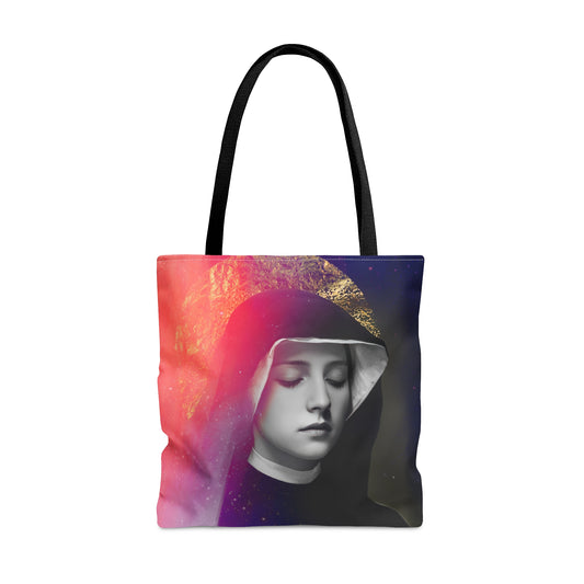 Saint Faustina Kowalska - Tote Bag - Large Medium Small Faith Art Bag - Bible Study Faith Purse - Double Sided Prayer Tote