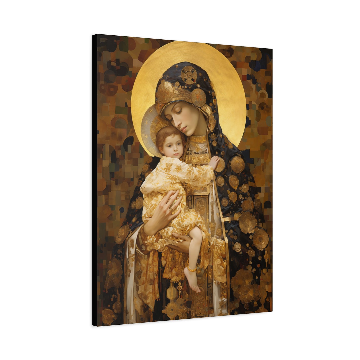 The Light of Love - Museum Wrapped Canvas - Sanctified Souls Print - Religious Art for your Home - The Virgin Mary and The Christ Child