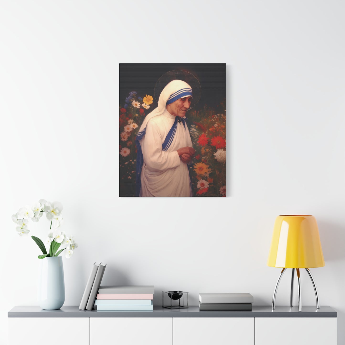 Saint Teresa of Calcutta -  Museum Wrapped Canvas - Sanctified Souls Print - Religious Art for your Home - Catholic Patron Saint Art
