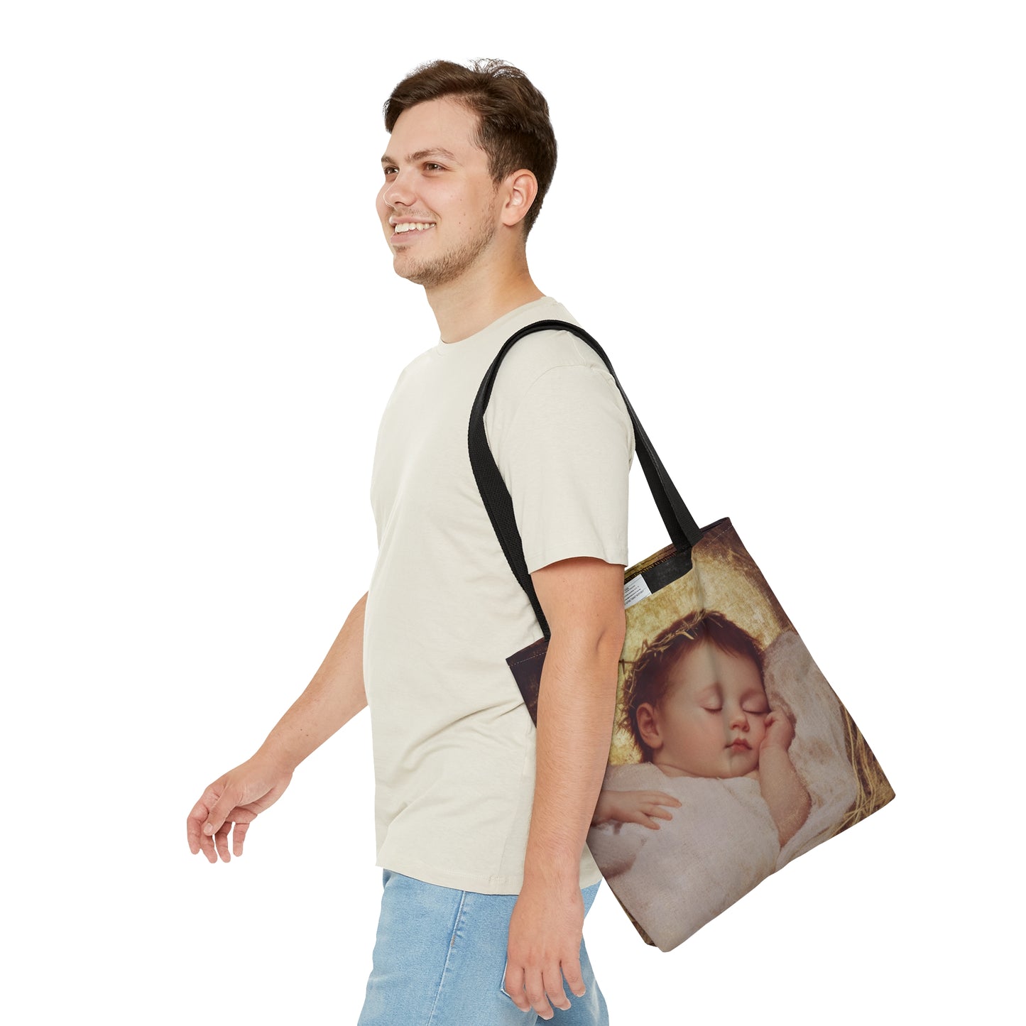The Christ Child Born Into the Quiet of the World - Tote Bag - Large Medium Small Faith Art Bag - Catholic Faith Purse