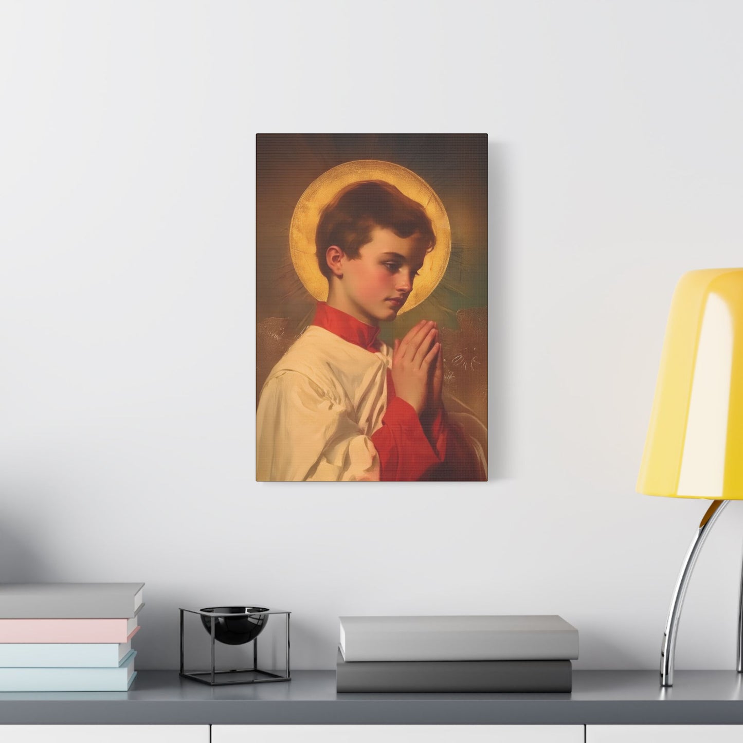 Saint Dominic Savio - Museum Wrapped Canvas - Print - Religious Art for your Home - Christian print - Prayer Room Art - Catholic